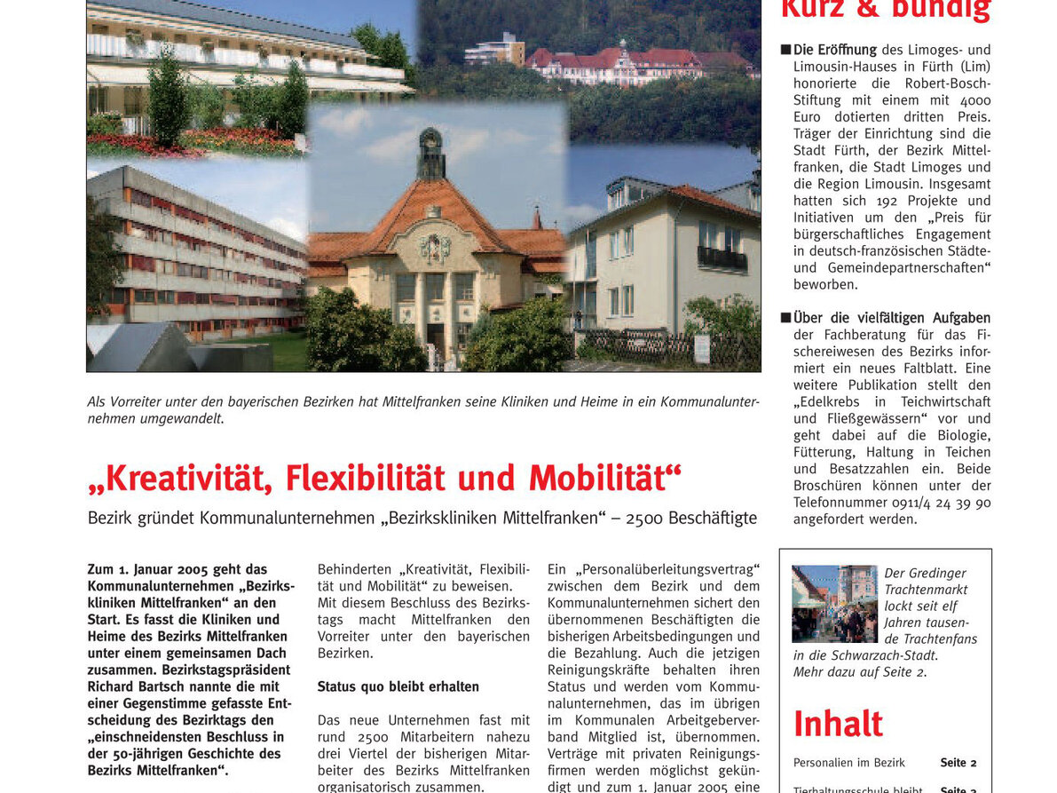 Titelblatt Bezirksreport Ausgabe 3/2004