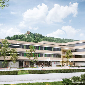 Darstellung der Außenansicht (Entwurf) Psychosomatische Fachklinik Treuchtlingen
