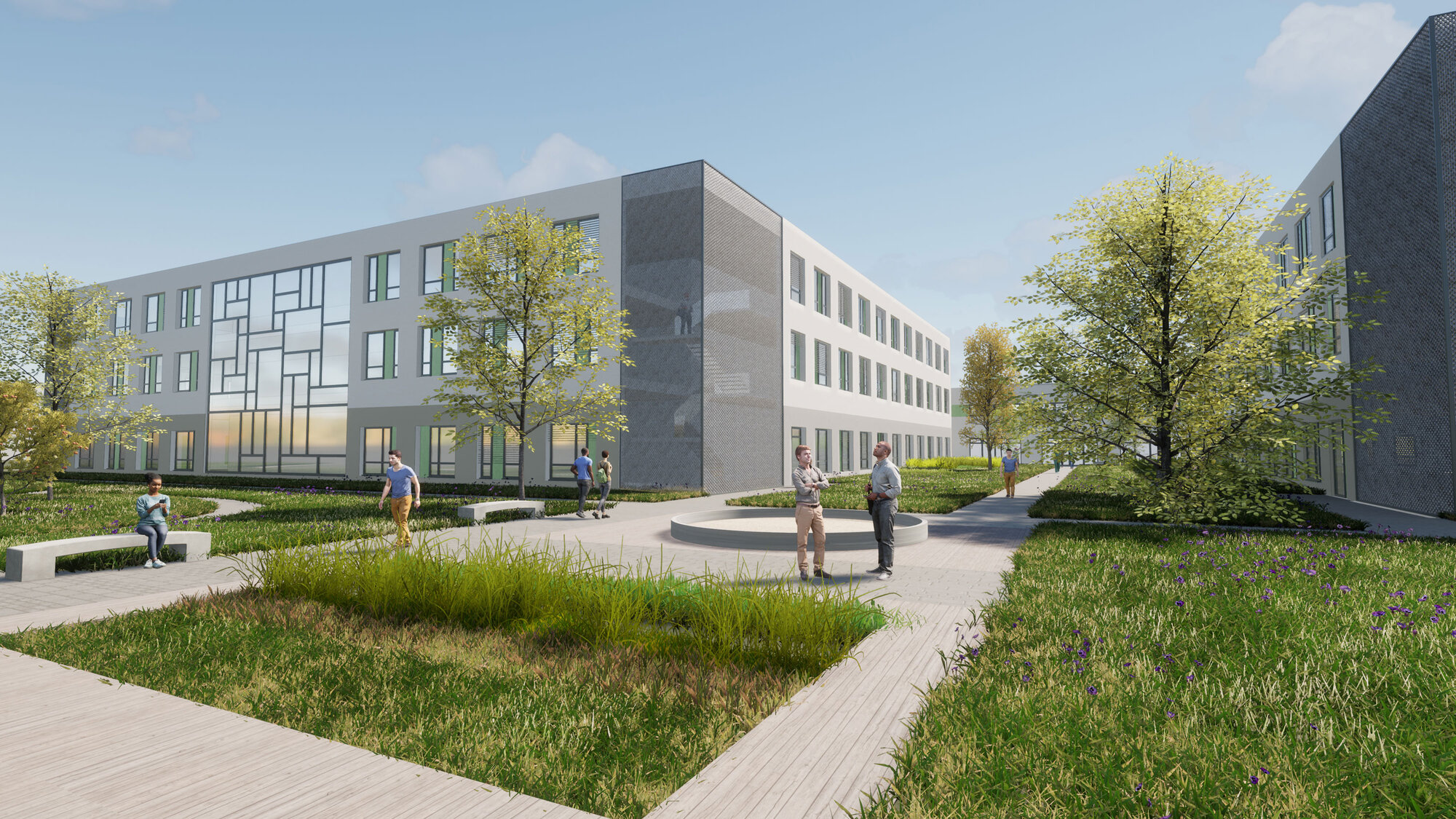 Darstellung der Außenansicht (Entwurf) Generalausbauplanung Erlangen